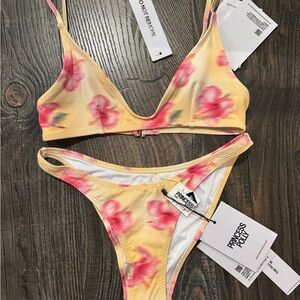 NWT Princess Polly Floral Bikini - Yellow and Pink